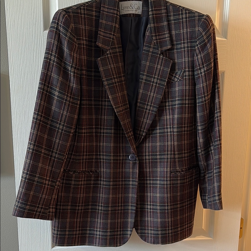 Wool Plaid Blazer